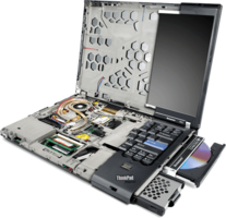 поломанный ноутбук